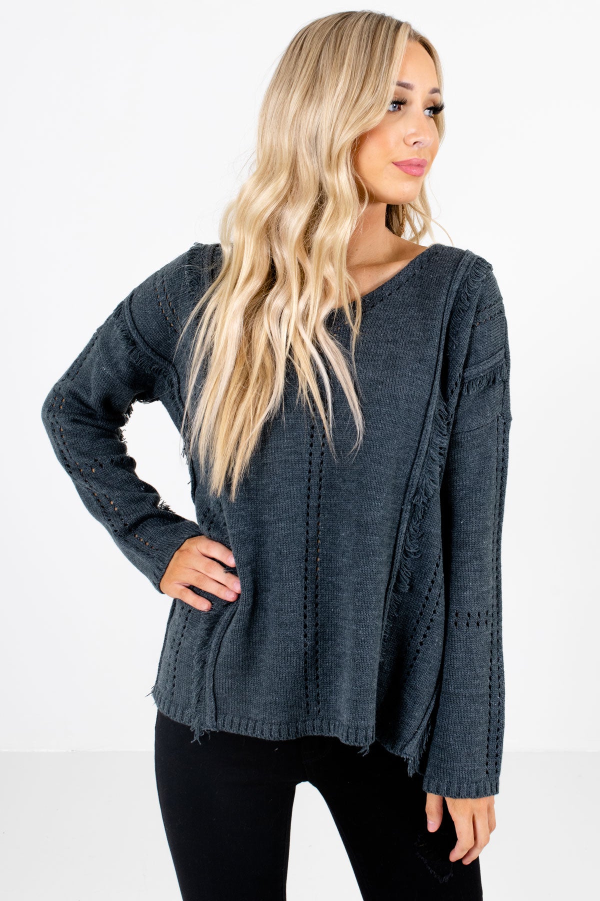 frayed sweater boutique