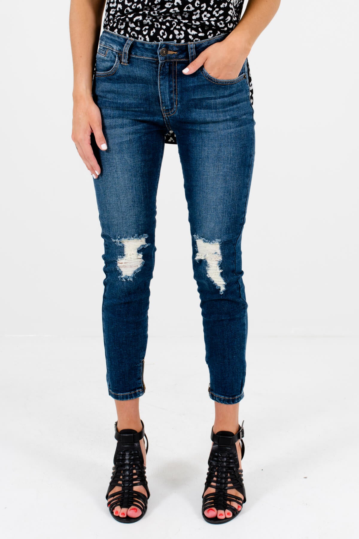 next dark blue skinny jeans