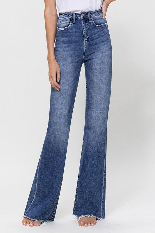 Faded Frenzy Denim Flare Jeans - Flying Monkey Jeans | Bella Ella