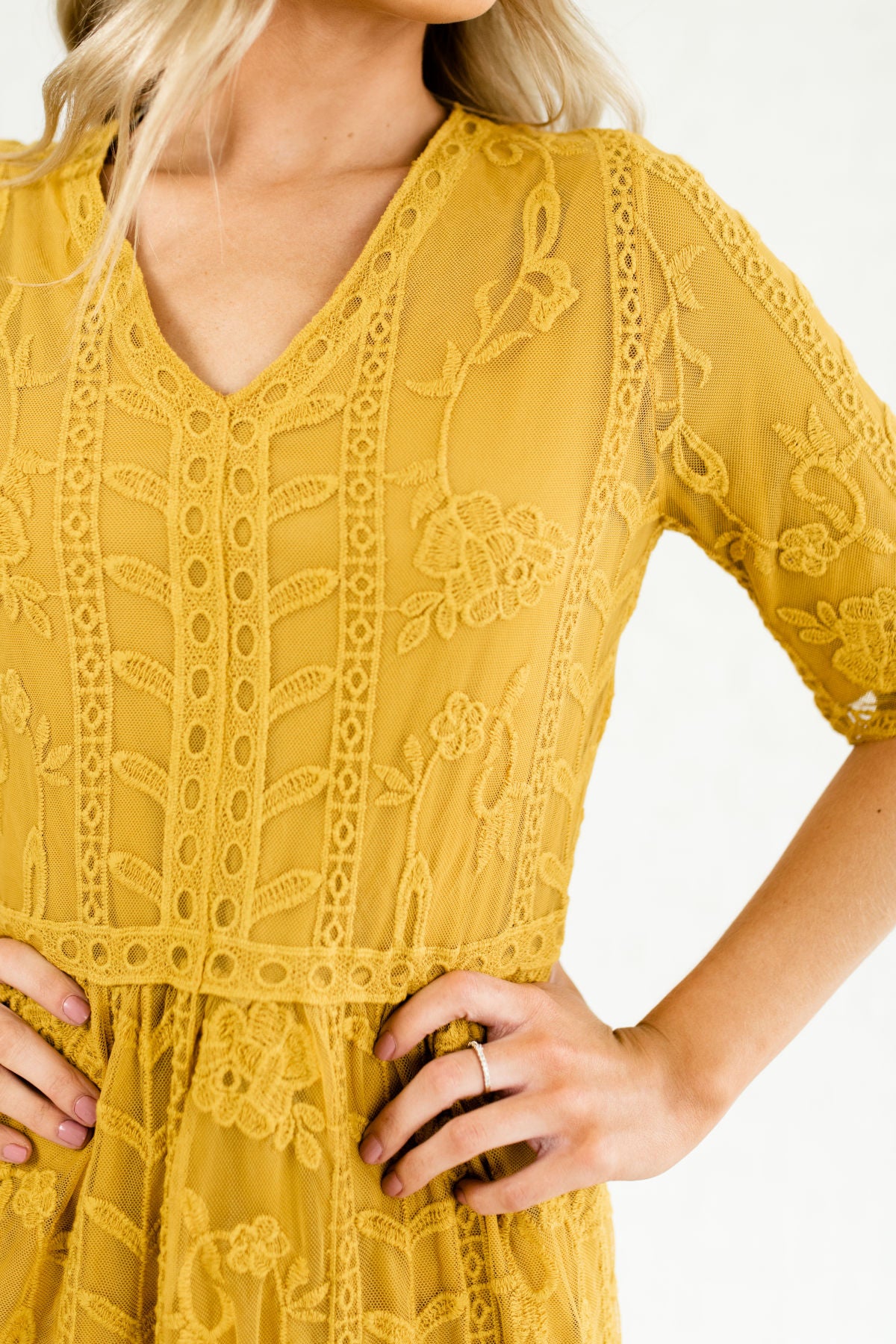 mustard yellow dress online