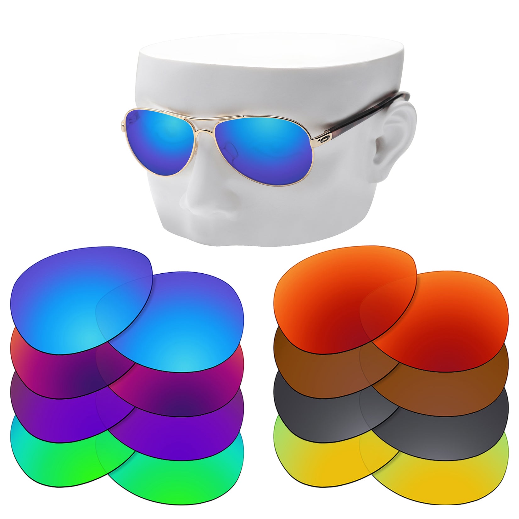OOWLIT Replacement Lenses for Oakley Feedback Sunglass