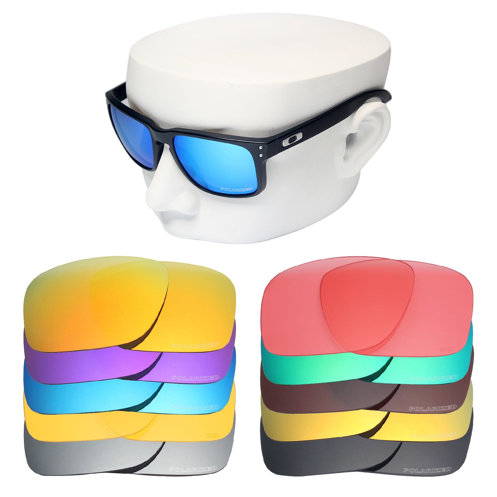 OOWLIT Premium Polarized Replacement Lenses for Oakley Holbrook Sunglasses  | Iridium Coat Mirrored Lens Technologies | 50+ Lens Colors – OOWLIT OPTICS