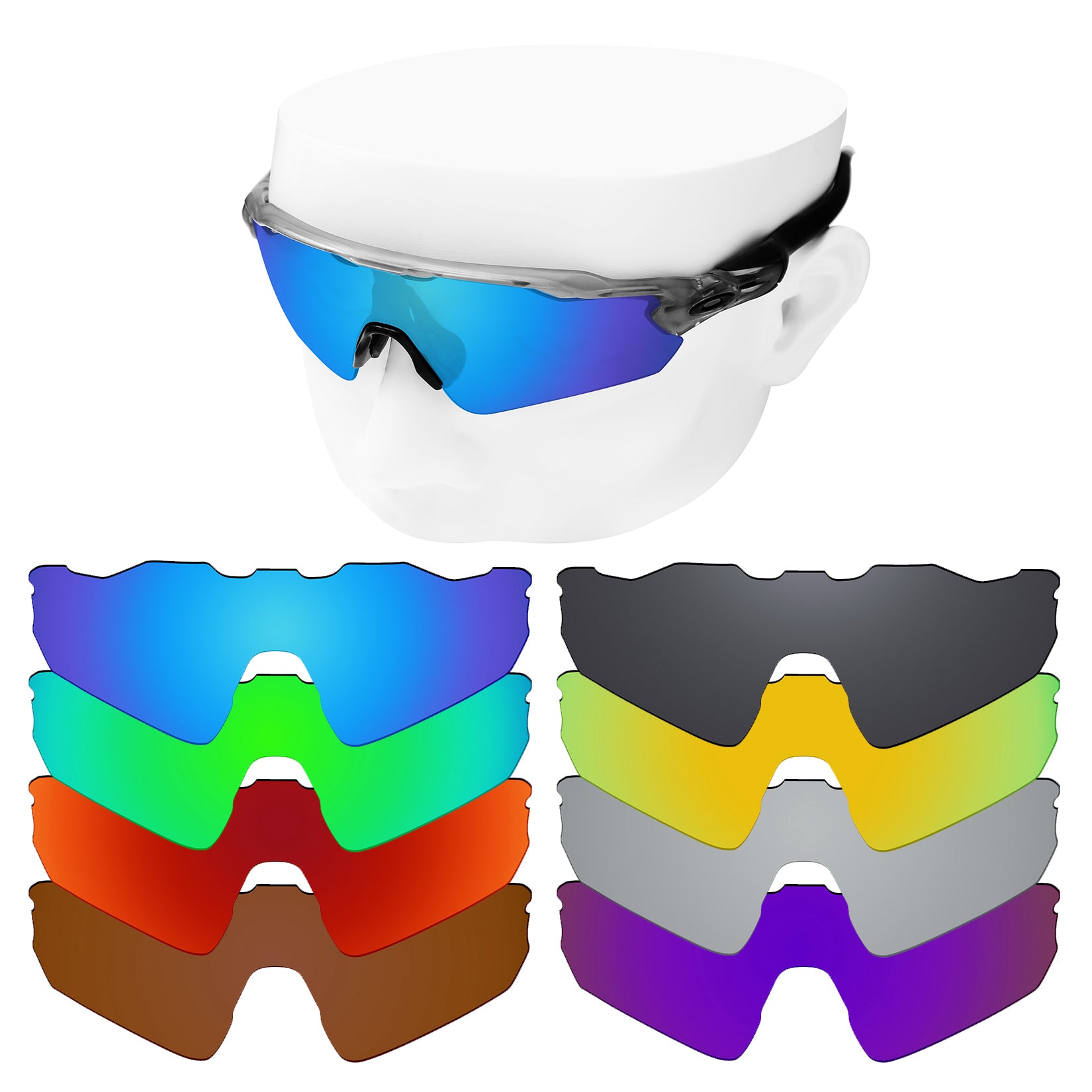 OOWLIT Premium Polarized Replacement Lenses for Oakley Radar EV Pitch  Sunglasses | Iridium Coat Mirrored Lens Technologies | 50+ Lens Colors –  OOWLIT OPTICS