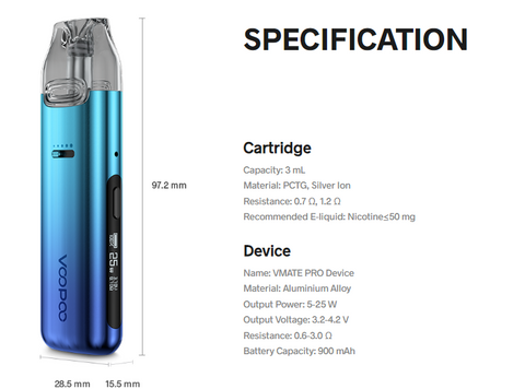 vmate pro specs