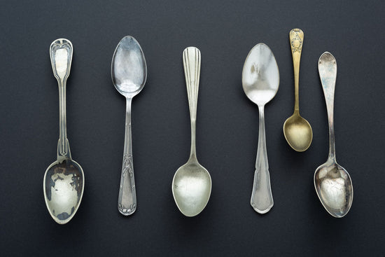What is spoon theory for chronic pain? This is a picture of six vintage spoons which is used as a metaphor for describing the experience of chronic illness and its limitations on disabled people and people with chronic illness.