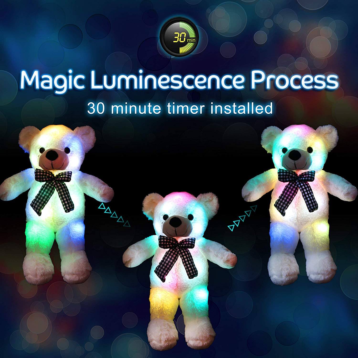 glow in the dark teddy bear night light