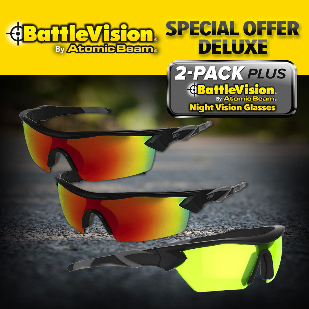 Battle Vision Polarized Sunglasses Deluxe Bundle Bulbhead 