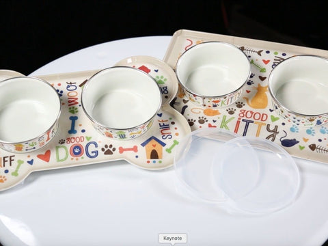 Sit-n-stay Magnetic Dog Tray & Bowls