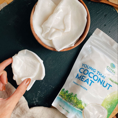 Copra's organic young Thai frozen coconut meat 