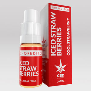 CBD Vape Oil UK 10ml 200mg Iced Strawberries - Shoreditch CBD