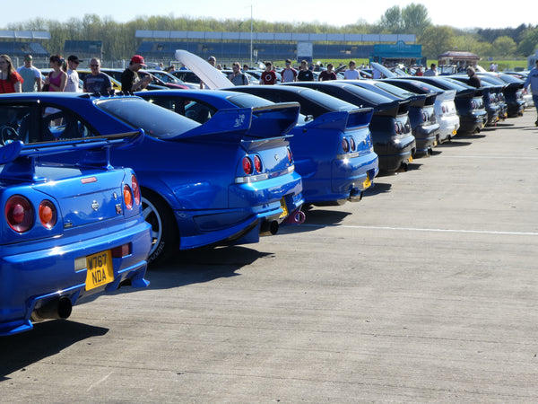 Skyline Rear ends lined up at JapFest Silverstone Circuit 