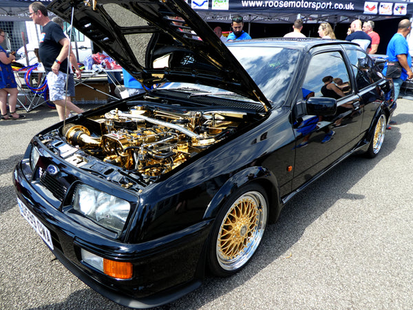 Ford Cosworth Gold Engine Bay