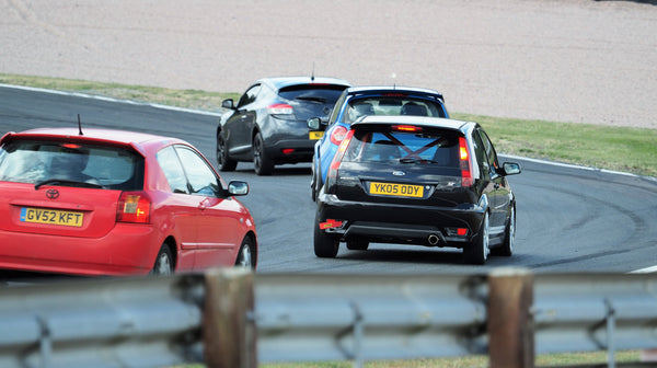 Public cars on track at Oulton Park race circuit