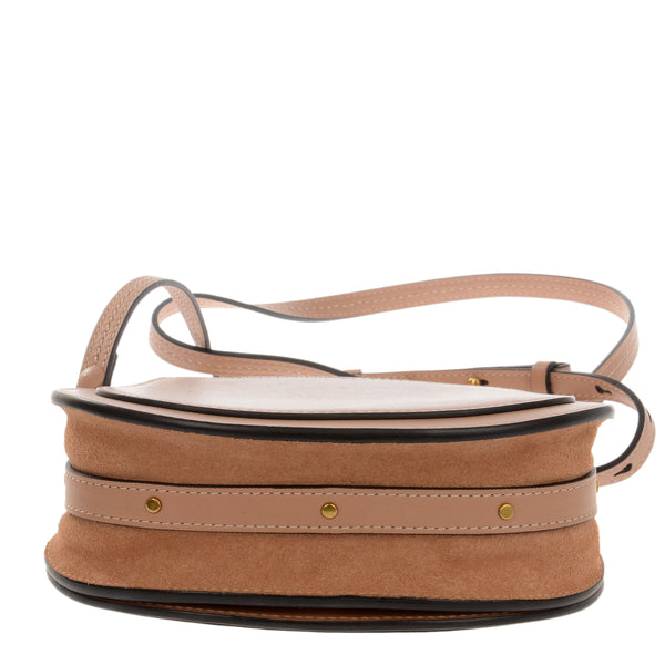 Small nile bracelet leather crossbody bag -beige