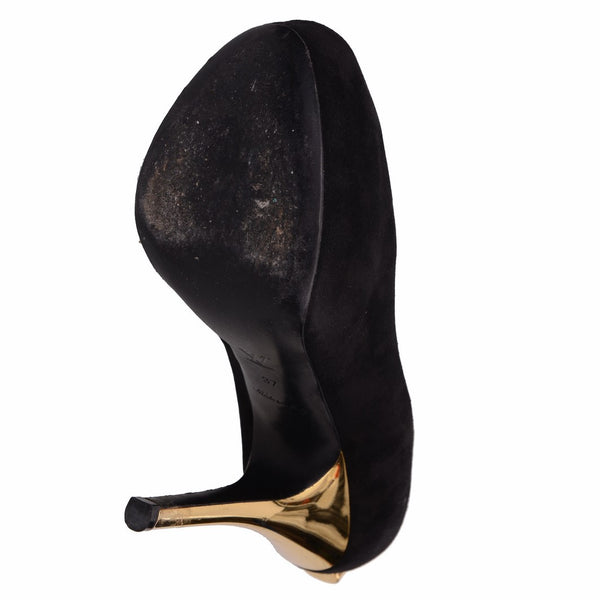 Black And Gold New Women Oh Really Pumps