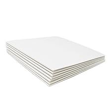 a stack of blank album covers