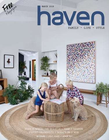Yorkelee featured in Haven interiors homewares magazine as leading online wall art prints supplier Australia