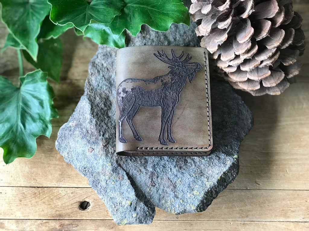 Barbed Wire Scar Leather Bifold Wallet