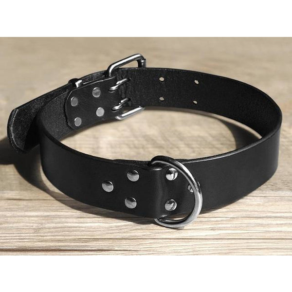 Dog Collars Genuine Leather Pit Bull German Shepherd Labrador