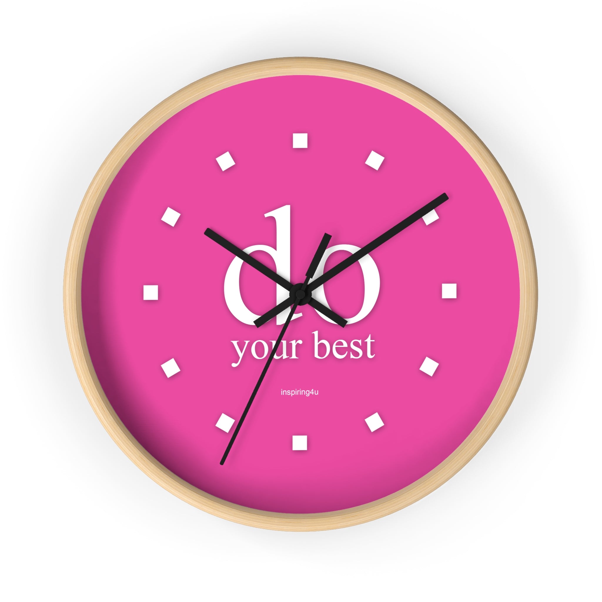 Pink Wall Clock Do Your Best Inspiring4u