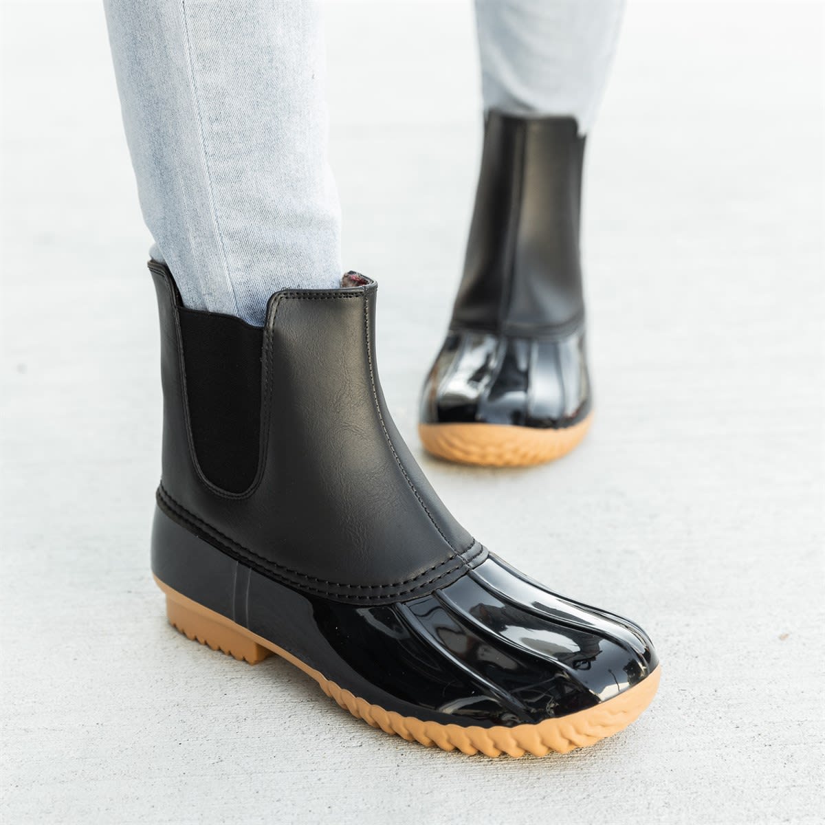 Women's Waterproof Two-Tone Duck Boots – Tiosebon/Konhill