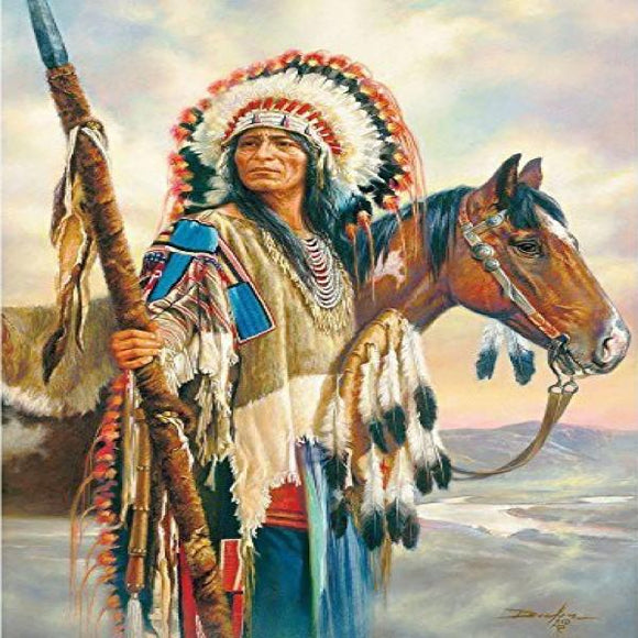 Indian Chief Diamond Painting Kit with Free Shipping – 5D Diamond Paintings