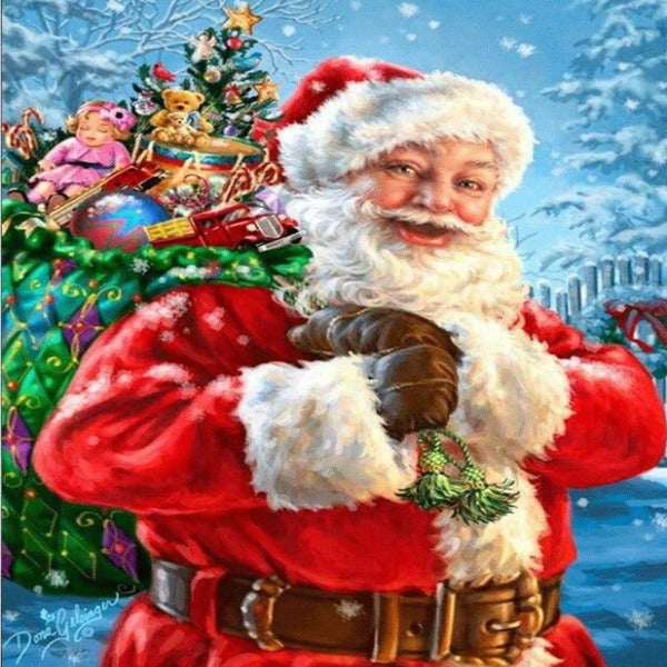 Cheerful Santa Diamond Painting Kit with Free Shipping – 5D Diamond ...