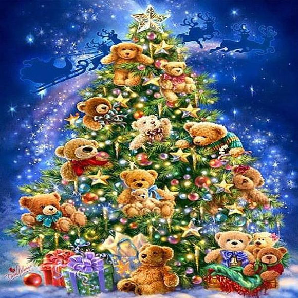 teddy bear christmas tree