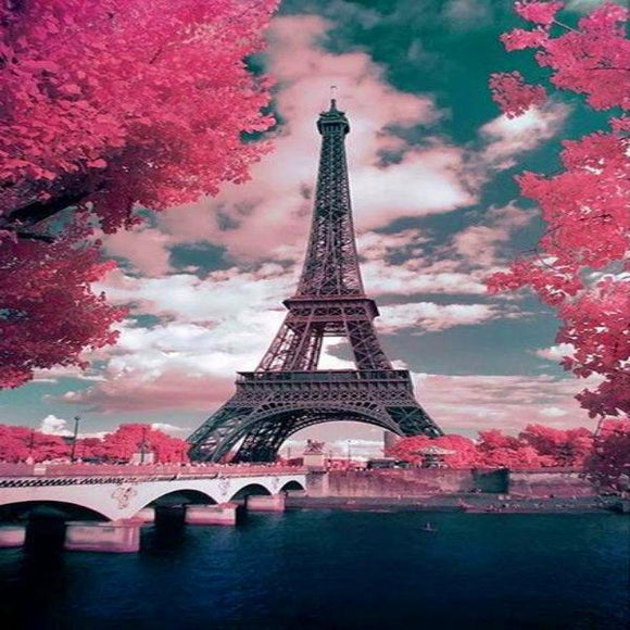Cherry Blossom Paris Diamond Painting Kit with Free Shipping – 5D ...