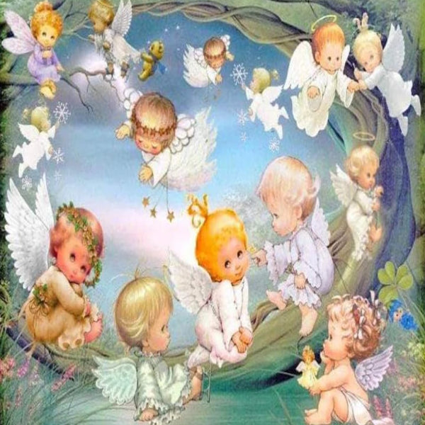 cute baby angels paintings