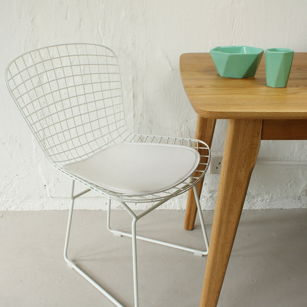 harry bertoia style side chair  white