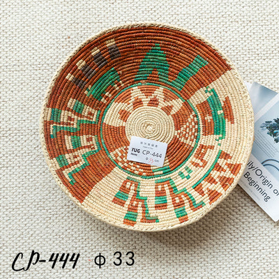 Decorative Tribal Woven Straw Bowls