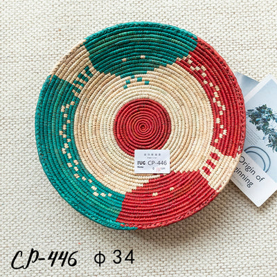 Decorative Tribal Woven Straw Bowls