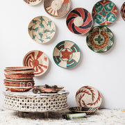 Decorative Tribal Woven Straw Bowls