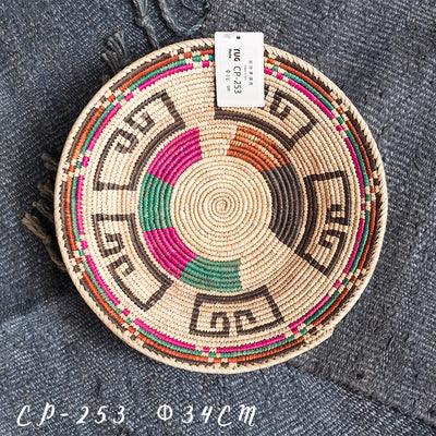 Decorative Tribal Woven Straw Bowls