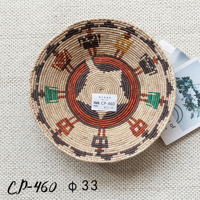 Decorative Tribal Woven Straw Bowls