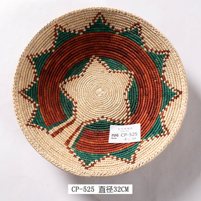 Decorative Tribal Woven Straw Bowls