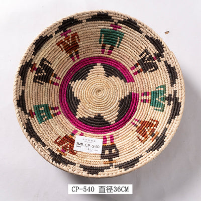 Decorative Tribal Woven Straw Bowls