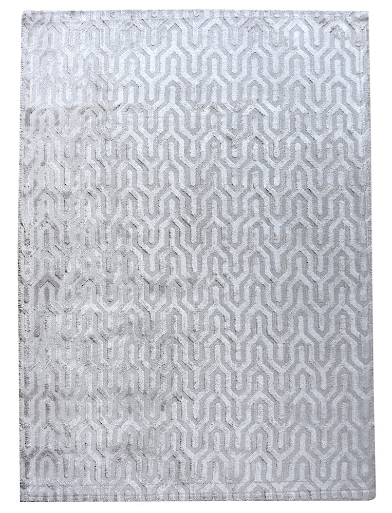 beige viscose rug