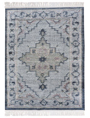 Buy Aziz Blue and White Wool Rug at 30% Off – Staunton and Henry