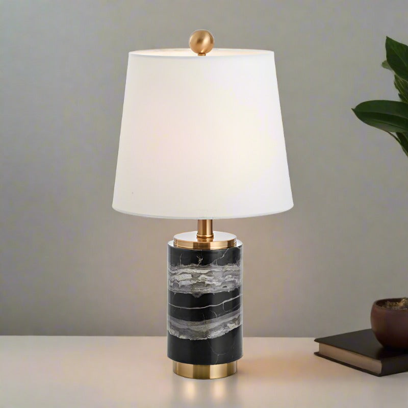 Buy Black Marble Table Lamp With Gold 