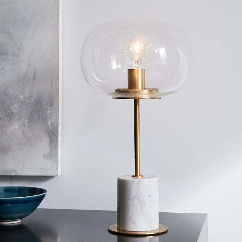 marble and gold lamp