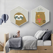 Hexagonal Framed Kids Room Prints