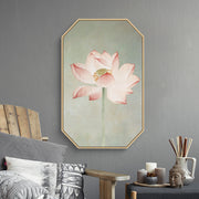 Pink Oriental Wall Art With Floating Frame