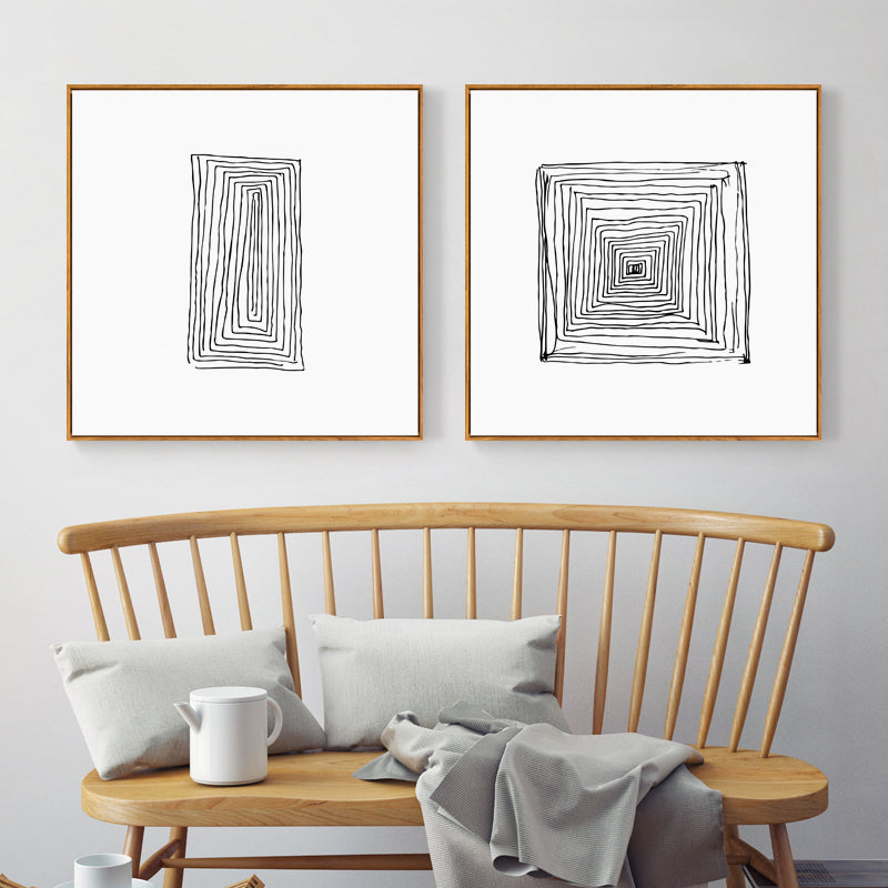 Buy Abstract Black And White Wall Art With Wood Frame At 30 Off Staunton And Henry