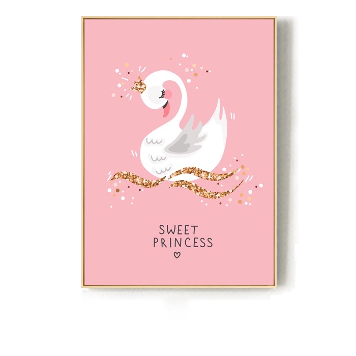 Cute Girls Room Wall Art With Frame