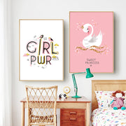 Cute Girls Room Wall Art With Frame