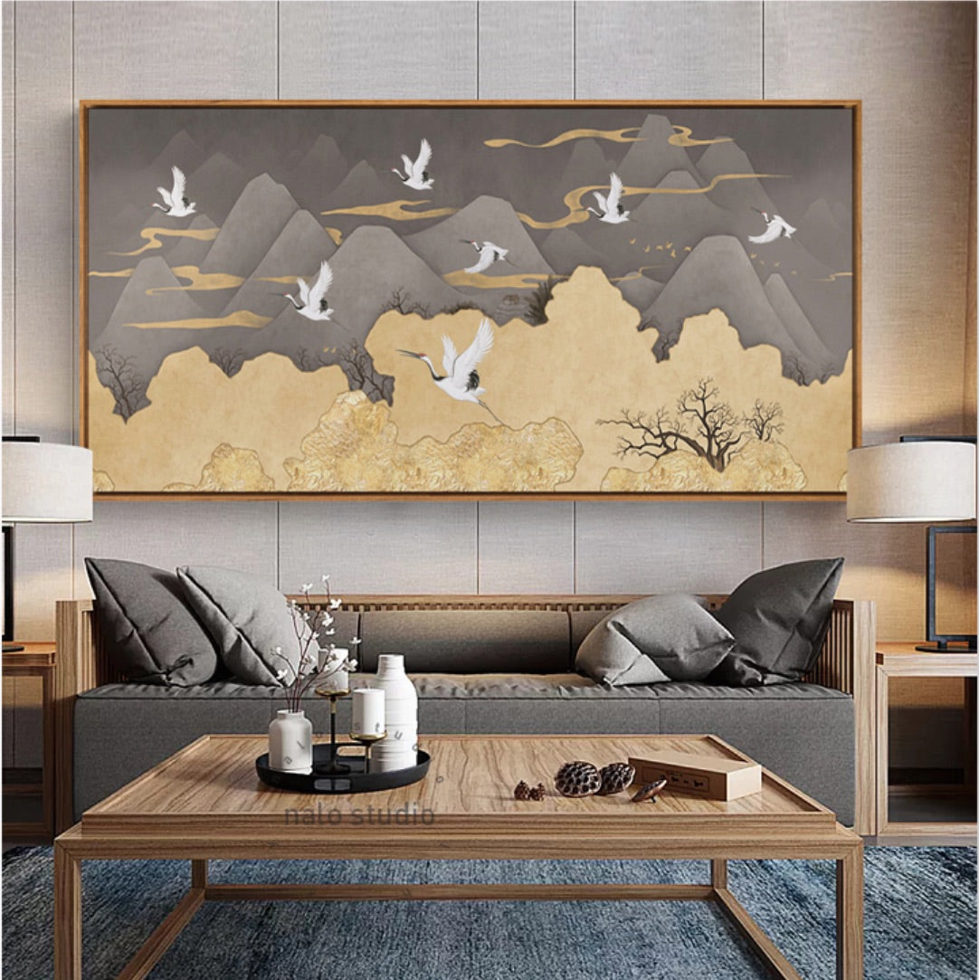 Ibis Oriental Mountain Wall Art With Frame