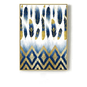 Inspirational Blue and Gold Wall Art With Frame