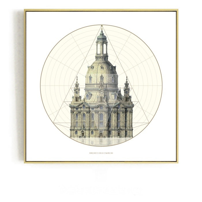 Classic Architecture Wall Art With Frame